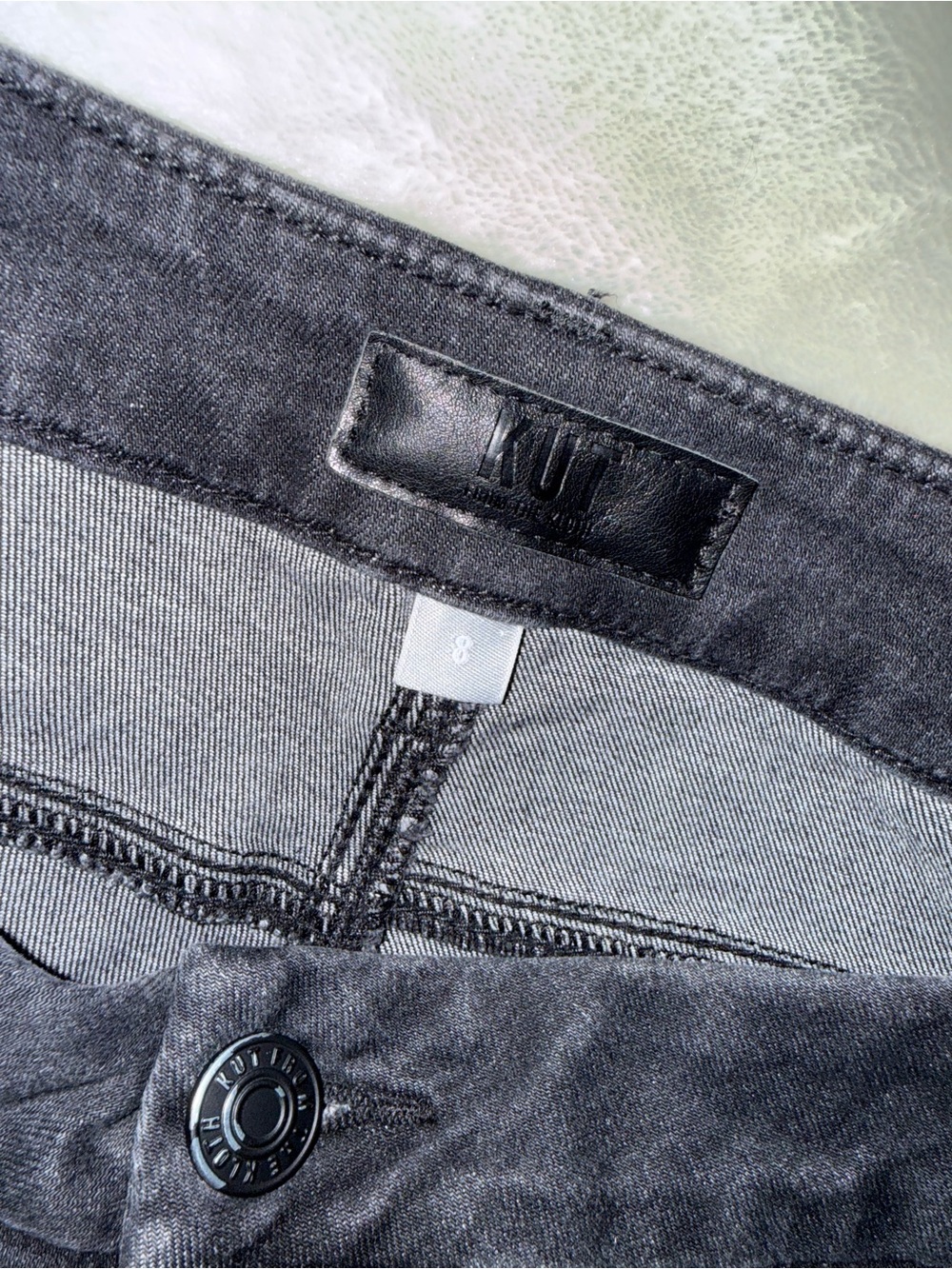 Kut from the Kloth high rise Wide Leg Black Women's Jeans - Picture 3 of 4